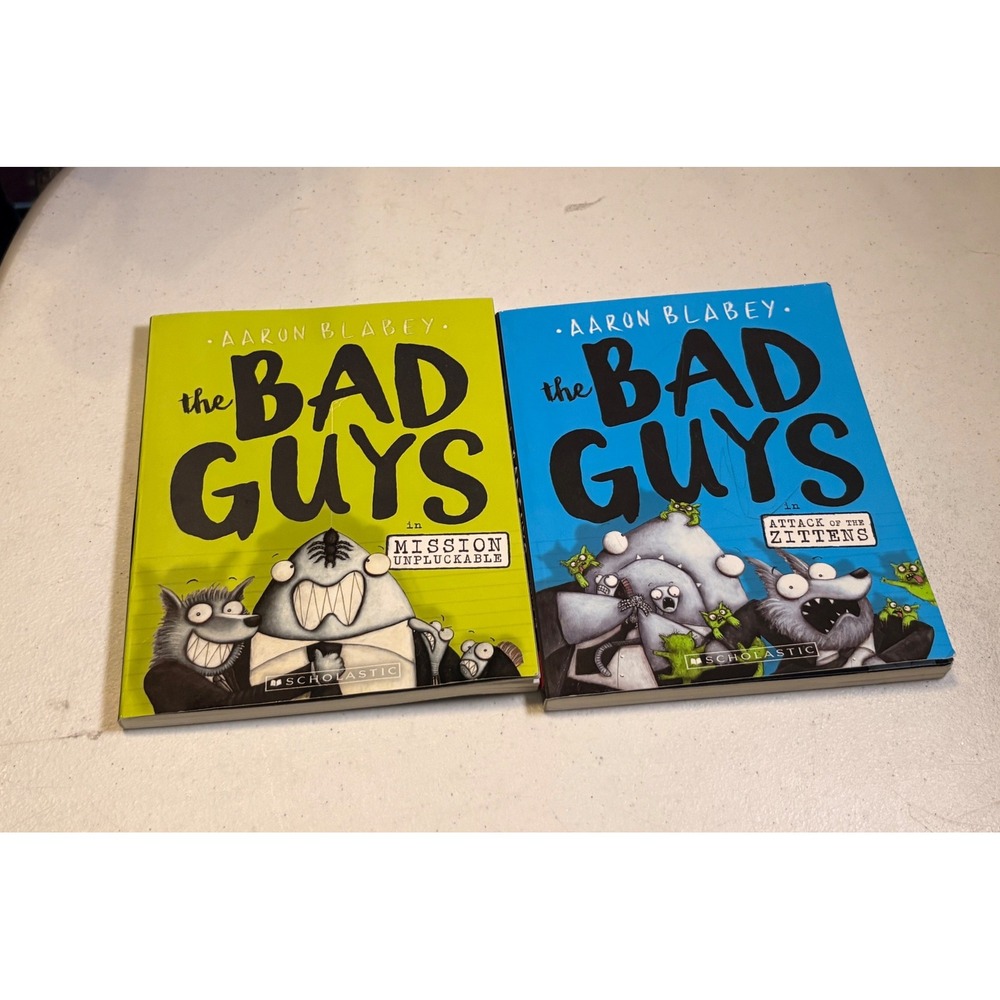 Scholastic The Bad Guys Books Kids‎ Set of 2 Multicolor Good Graphic Novels
